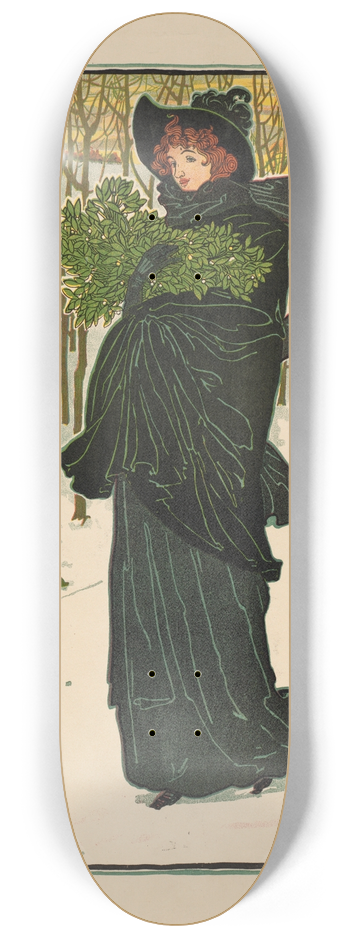 Louis Rhead - Scribners for Xmas 8.25 inch art skate deck