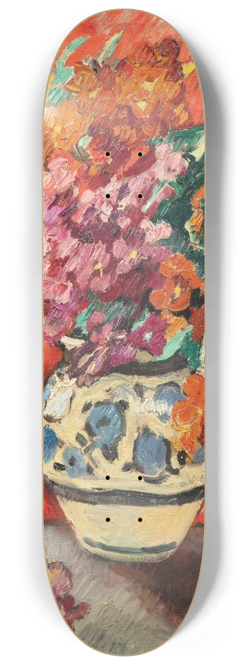 Louis Valtat - Vase de fleurs la draperie rouge 8.25 inch art skate deck
