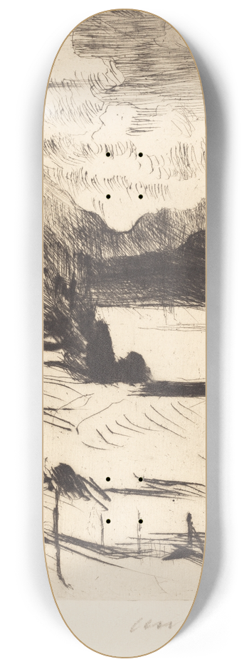 Lovis Corinth - On the Walchen Sea (Am Walchensee) 8.25 inch art skate deck