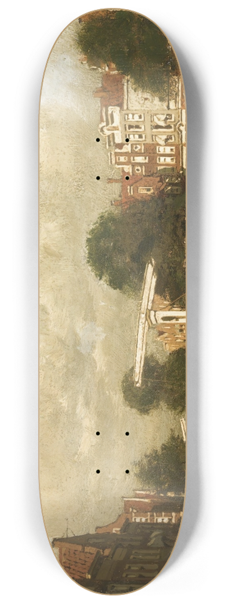 Johannes Christiaan Karel Klinkenberg - AView Of A Dutch Town 8.25 inch art skate deck