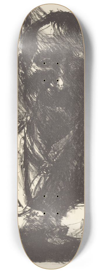 Lovis Corinth - Self-Portrait Sketching 8.25 inch art skate deck