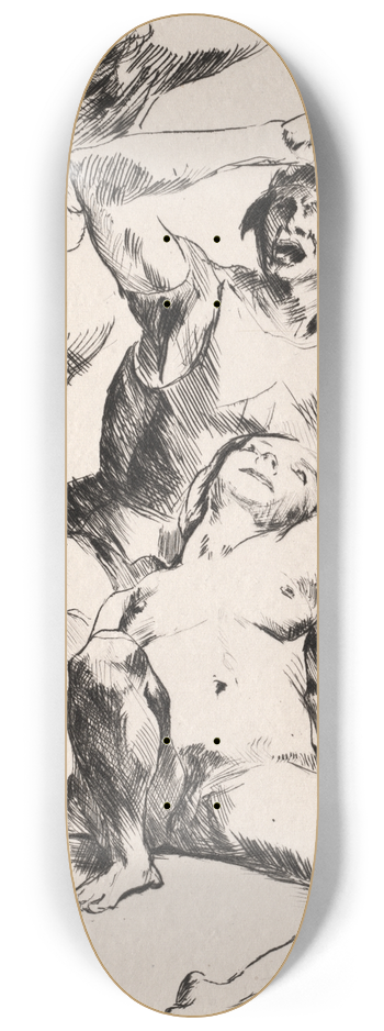 Lovis Corinth - Theseus and Ariadne 8.25 inch art skate deck