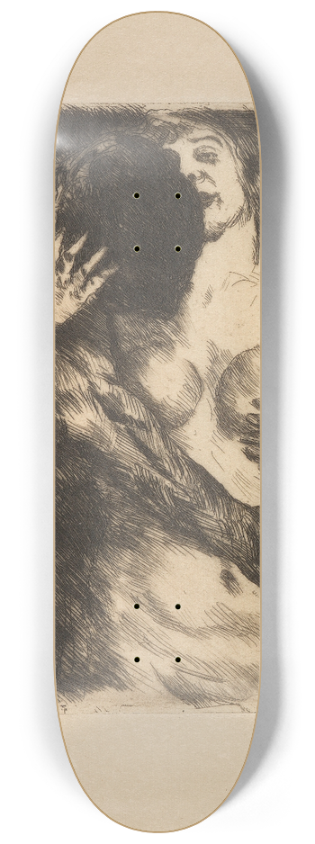 Lovis Corinth - Umarmung 8.25 inch art skate deck