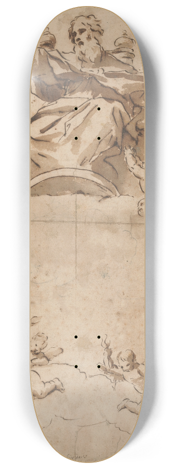 Luca Giordano - The Almighty with Angels 8.25 inch art skate deck