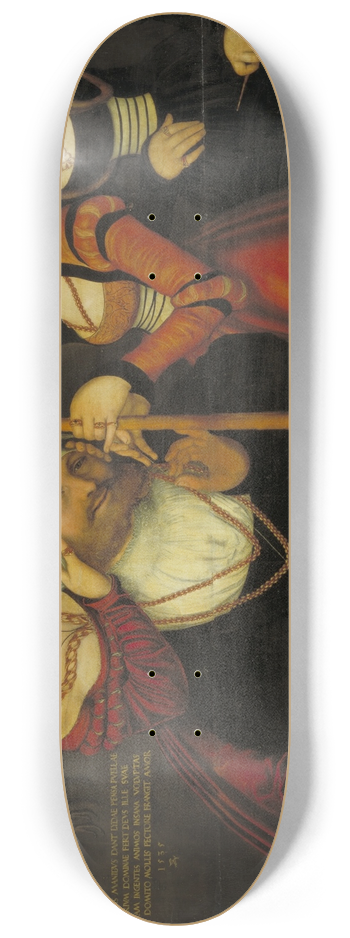 Lucas Cranach the Elder - Hercules with Omphale 8.25 inch art skate deck