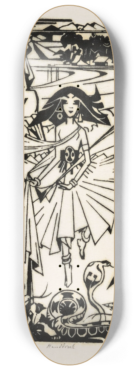Johannes Frederik Engelbert ten Klooster - Hindoedanseres 8.25 inch art skate deck