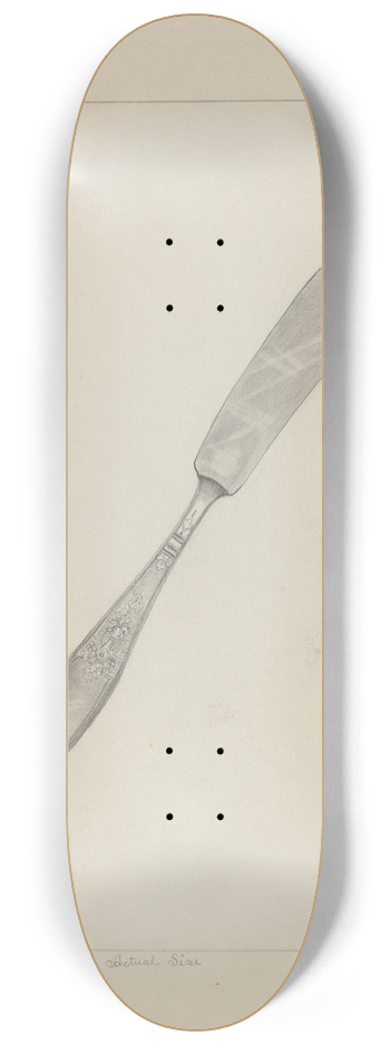 Ludmilla Calderon - Silver Knife (Rogers Silverware) 8.25 inch art skate deck
