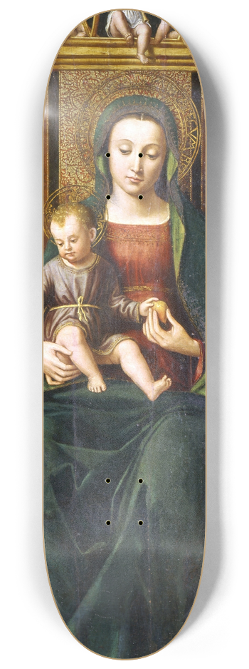 Ludovico Brea - The Virgin and Child Enthroned 8.25 inch art skate deck
