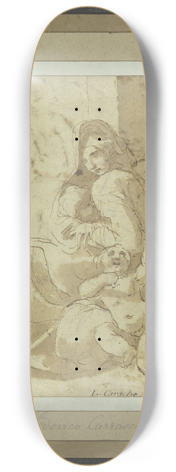 Ludovico Carracci - Caritas 8.25 inch art skate deck