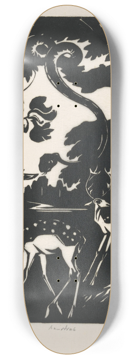 Johannes Frederik Engelbert ten Klooster - Slang met herten 8.25 inch art skate deck