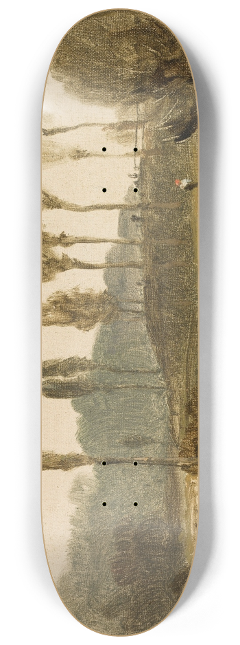 Ludwig Willroider - Forest landscape with water 8.25 inch art skate deck