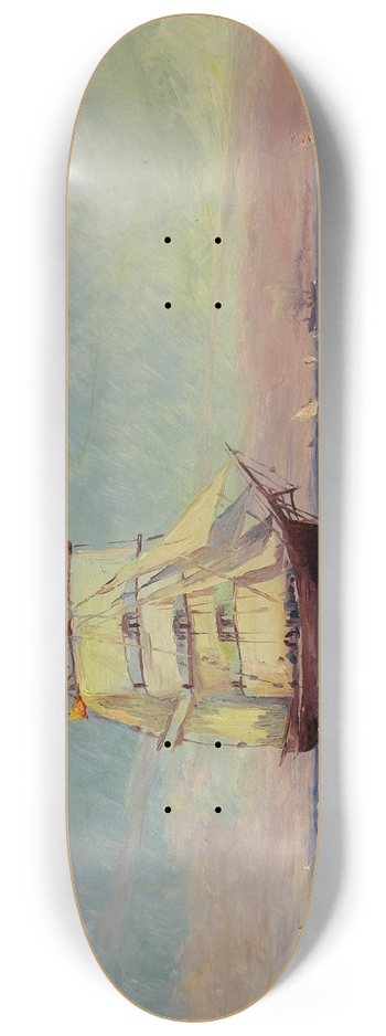 Luis Graner i Arrufi - Nave Sobre el Mar (Ship at Sea) 8.25 inch art skate deck