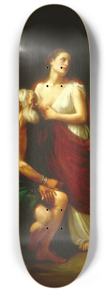 Luis Monroy - Roman Charity 8.25 inch art skate deck