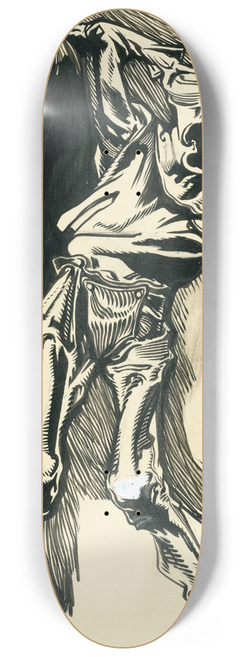 Johannes Josephus Aarts - Nar en doodshoofd 8.25 inch art skate deck