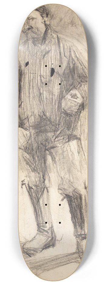 Magnus Enckell - Maalaismies, luonnos 8.25 inch art skate deck