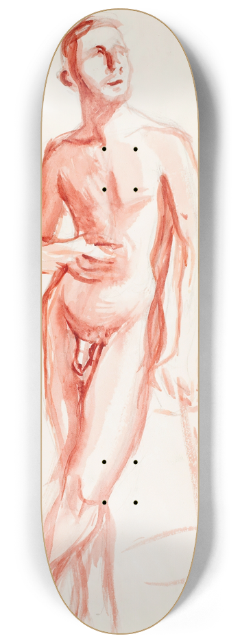 Magnus Enckell - Poseeraava alaston mies 8.25 inch art skate deck