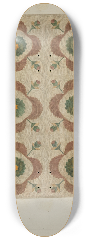 Manuel G. Runyan - Applique and Quilted Coverlet 8.25 inch art skate deck
