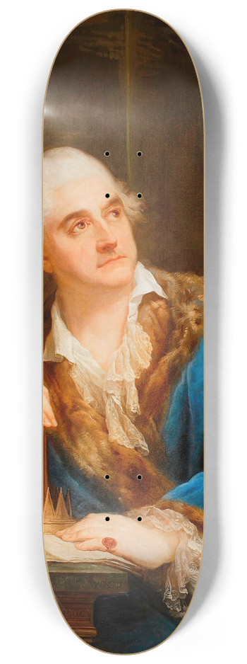 Marcello Bacciarelli - Portrait of Stanisaw August with hourglass 8.25 inch art skate deck