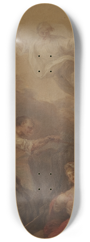 Marcello Bacciarelli - Saint Isidore ploughing, sketch 8.25 inch art skate deck
