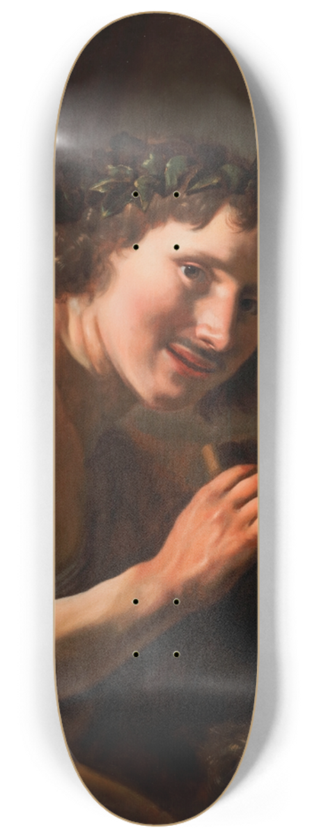 Johannes Paulus Moreelse - A shepherd holding Pans pipe 8.25 inch art skate deck