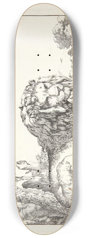 Marcus de Bye - Liggende lve, vendt mod hjre 8.25 inch art skate deck