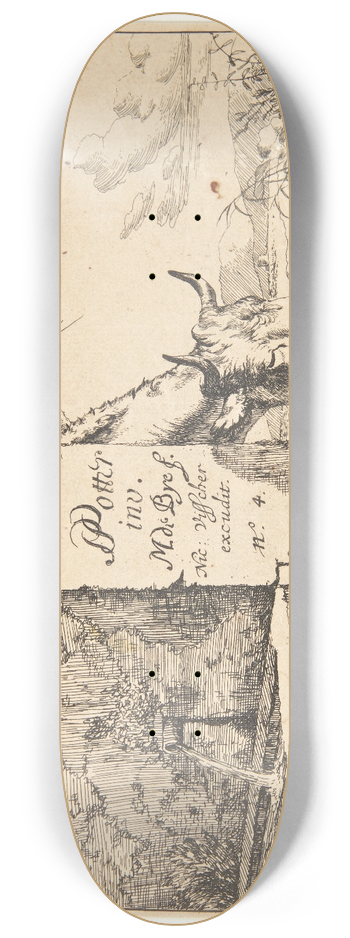 Marcus de Bye - Titelblad til Ker 8.25 inch art skate deck