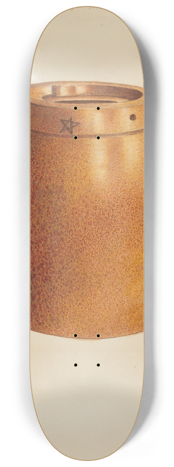 Margaret Stottlemeyer - Stone Fruit Jar with Star 8.25 inch art skate deck