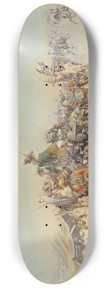 Mariano de Franceschi - A caravan at rest 8.25 inch art skate deck