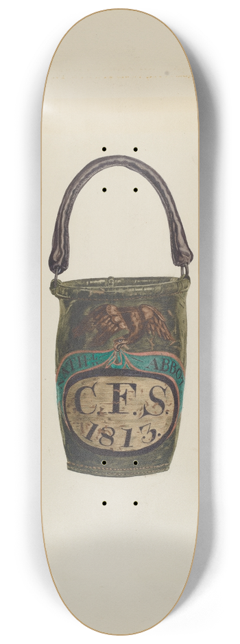 Marion E. Herrick - Fire Bucket 8.25 inch art skate deck