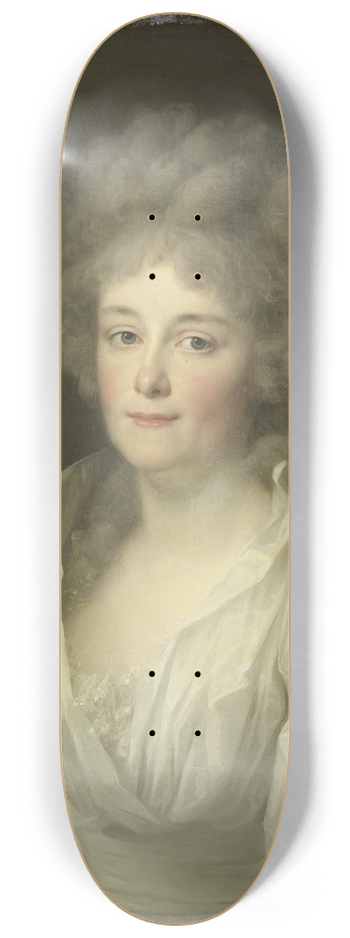Johann Friedrich August Tischbein - Portrait of Johanna Ferdinanda van Collen, Wife of Salomon Rendorp 8.25 inch art skate deck
