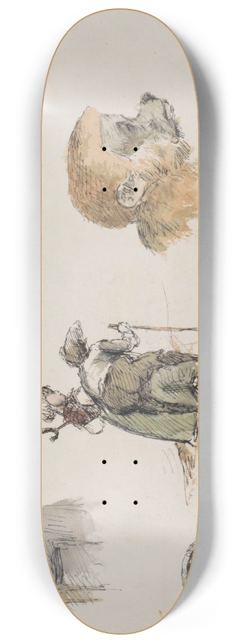 Marius Bauer - Figuur- en dierstudies 8.25 inch art skate deck