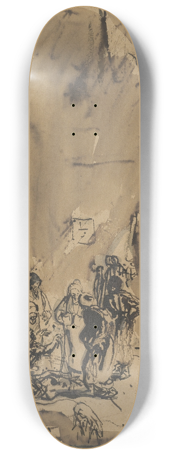 Marius Bauer - Groep Oosterlingen in druk gesprek 8.25 inch art skate deck