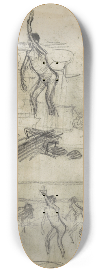 Marius Bauer - Naakte figuren 8.25 inch art skate deck