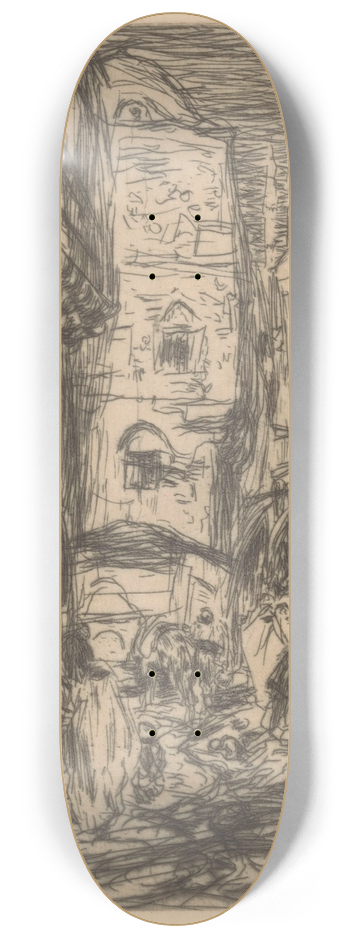 Marius Bauer - Straat in Constantinopel 8.25 inch art skate deck