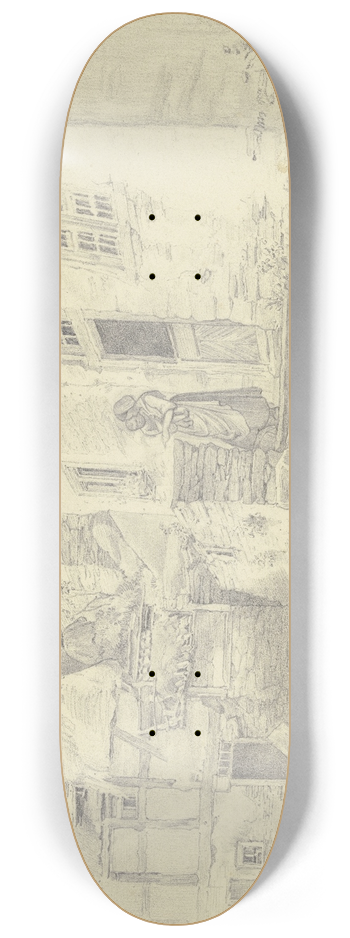 Johann Friedrich Hoff - Dielmanns Altenahr an der Ahr 8.25 inch art skate deck