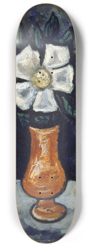 Marsden Hartley - White Flower 8.25 inch art skate deck