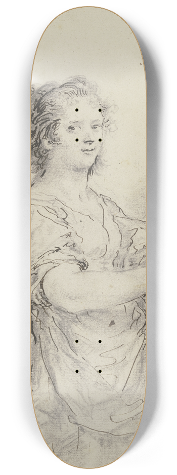 Martin Johann Schmidt - Bildnis eines Mdchens mit Holzzuber 8.25 inch art skate deck