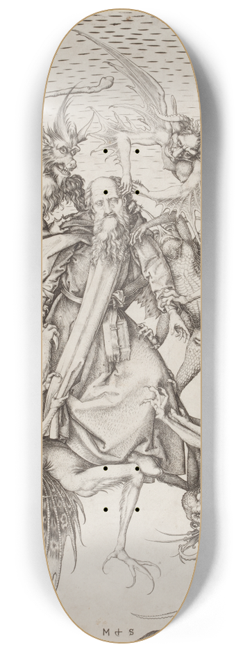 Martin Schongauer - Saint Anthony Tormented by Demons 8.25 inch art skate deck