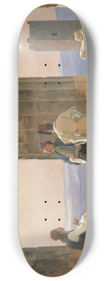 Martinus Rrbye - The View from the Temple of Athena on the Acropolis 8.25 inch art skate deck