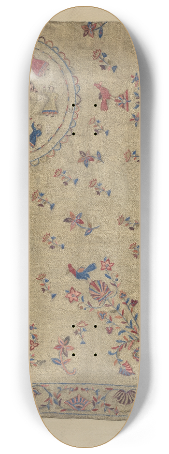 Mary Berner - Crewel Bedspread 8.25 inch art skate deck