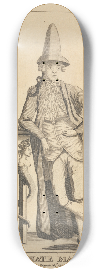 Mary Darly - The Fortunate Macaroni 8.25 inch art skate deck