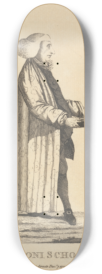 Mary Darly - The Schoolmaster 8.25 inch art skate deck