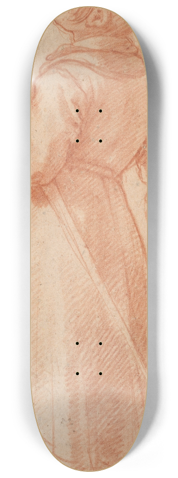Matteo Rosselli - A Young Boy Seen from Behind, holding a sword and cap 8.25 inch art skate deck
