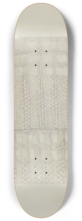 Maud M. Holme - Handwoven Coverlet 8.25 inch art skate deck
