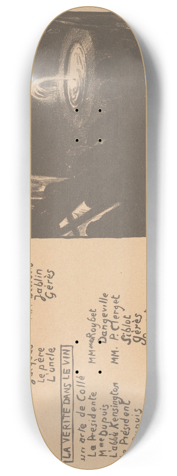 Maurice Denis - Affiche voor het Thtre de luvre met afbeelding van een fontein 8.25 inch art skate deck