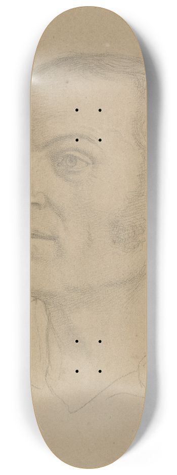Johann Friedrich Overbeck - Head of a Man 8.25 inch art skate deck
