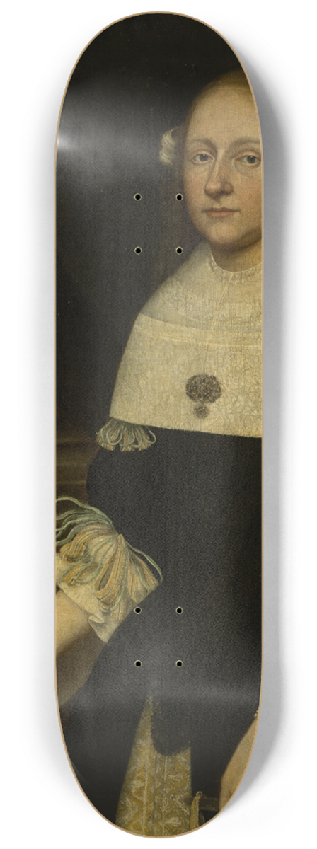 Johann Friedrich Trescher - Portrait of Maria Margareta von Holzhausen 8.25 inch art skate deck
