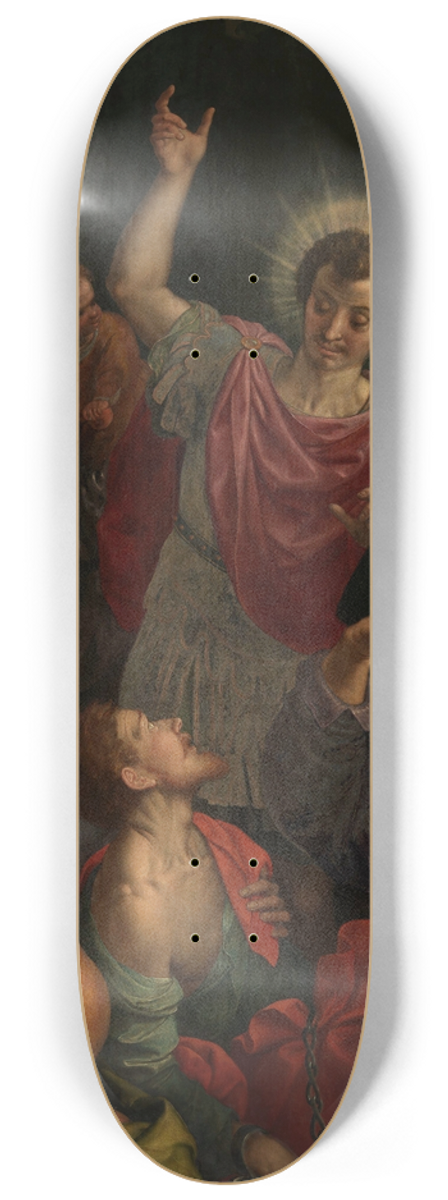Ambrosius Francken I - Saint Sebastian in Prison 8.25 inch art skate deck