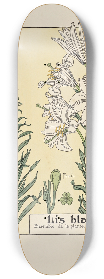 Maurice Pillard Verneuil - Lis blanc 8.25 inch art skate deck