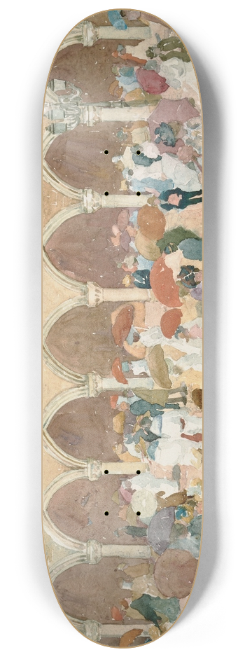 Maurice Prendergast - Sunlight on the Piazzetta 8.25 inch art skate deck